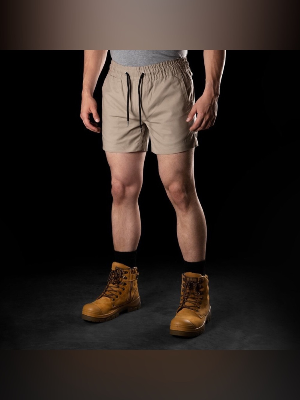 BAD SAVIOUR™ ELASTIC WAIST WORK SHORT SHORTS